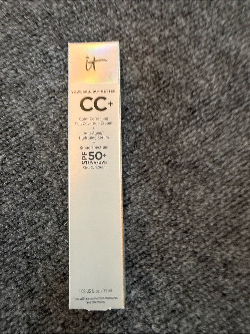 IT Cosmetics CC+ Cream with Anti Aging Serum & SPF 50, Deep Bronze 1.08oz.